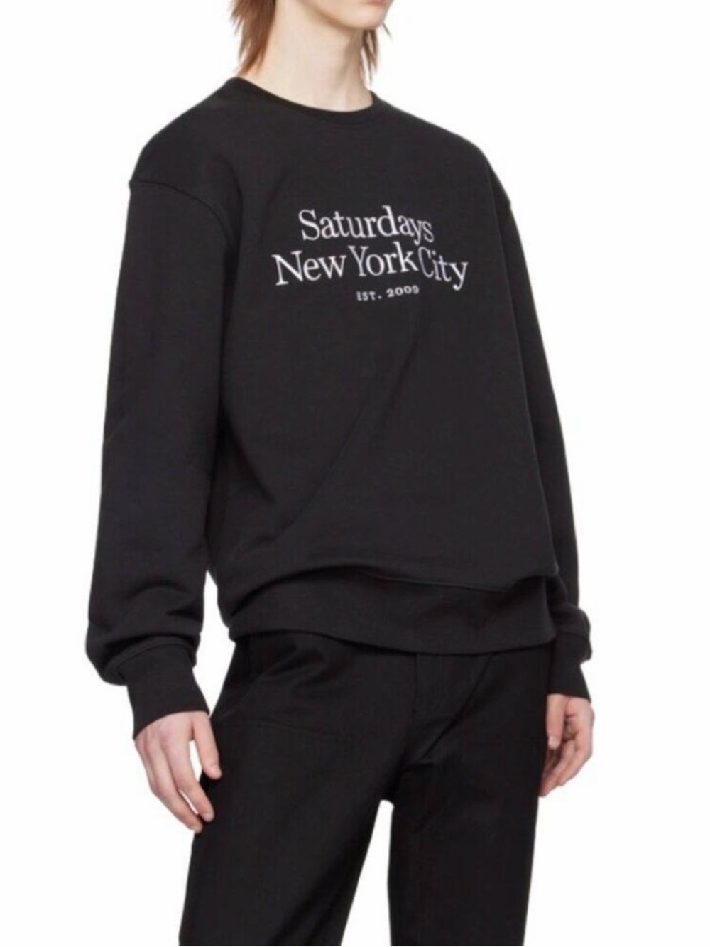 Saturdays NYC Black Bowery Miller Standard Crewneck